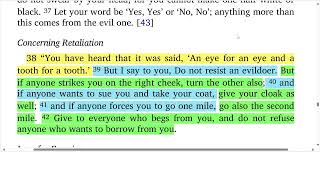 Matthew 5:38-42 (NRSV CE) Concerning Retaliation