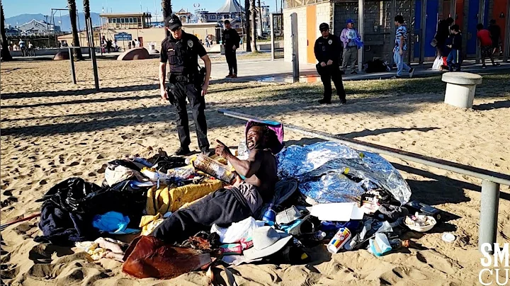 Muscle Beach Trashed by Homeless Encampment