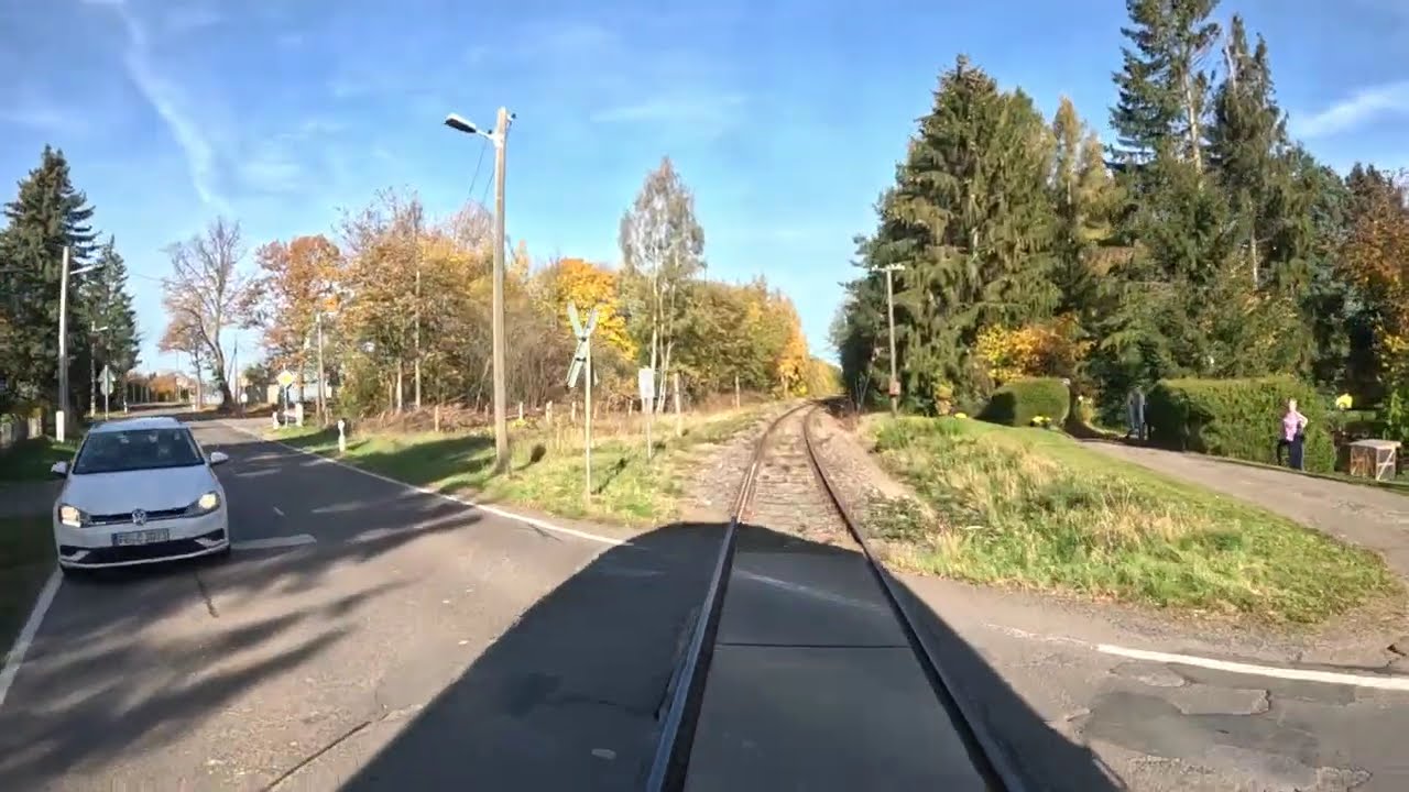 Führerstandsmitfahrt Zellwaldbahn Freiberg - Großvoigtsberg in Sachsen