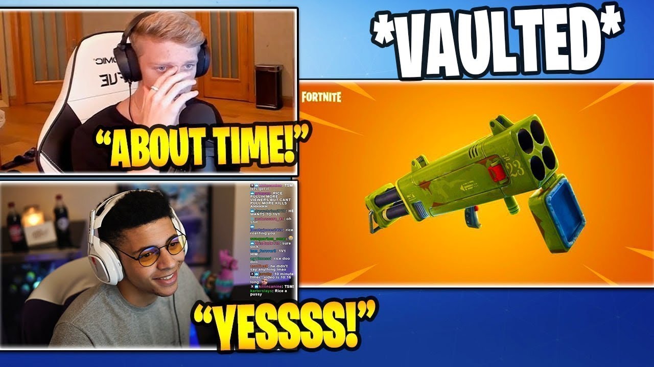 Streamers React To "QUAD LAUNCHER" (FINALLY!) *VAULTED* From Fortnite | Fortnite Br Moments
