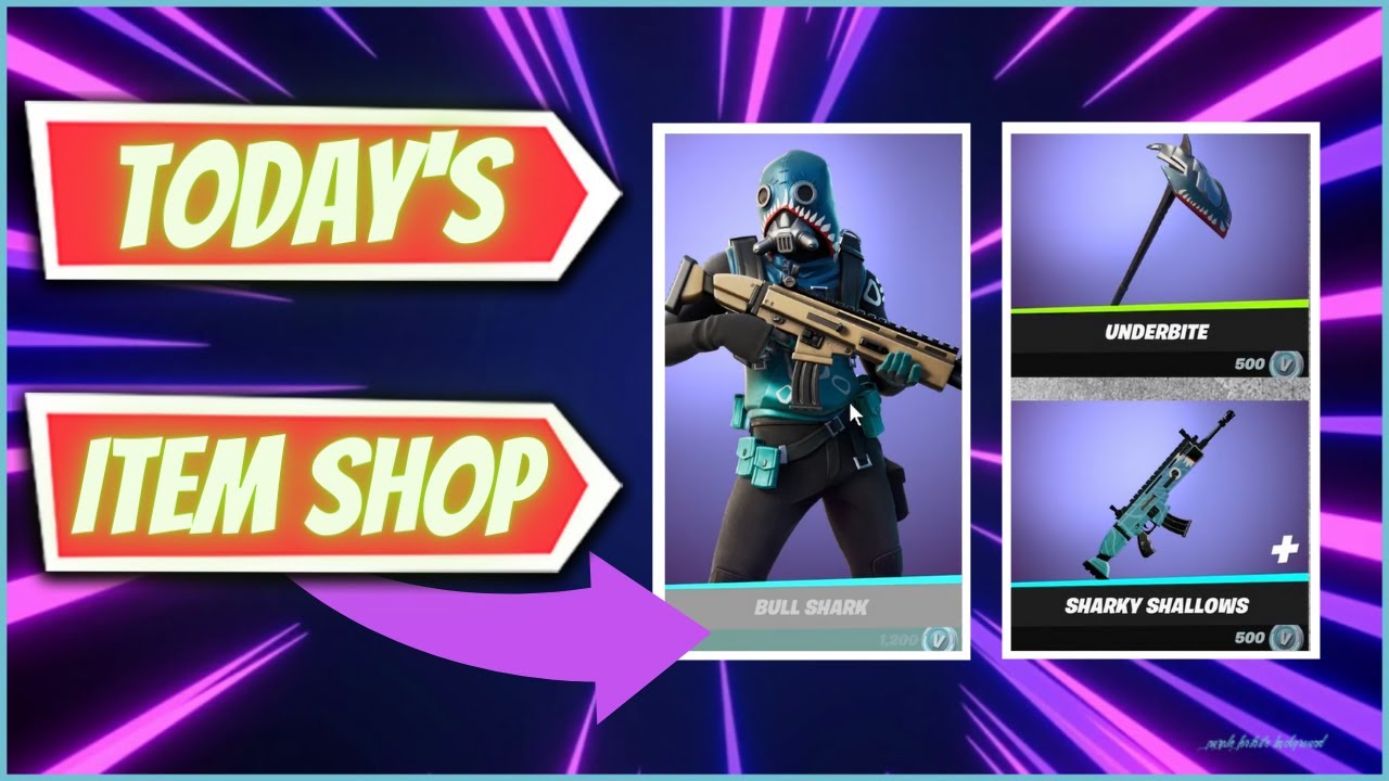 Rare *BULL SHARK*+ *UNDERBITE* in the Fortnite item shop today