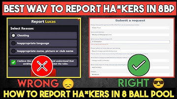 How To Report Hack*rs In - 8 Ball Pool