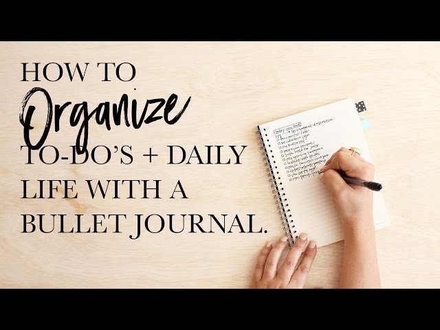 How to Organize a Bullet Journal with the Master Task List 