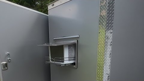 7x14 Cargo Trailer Wall AC Unit Install (sliding drawer)