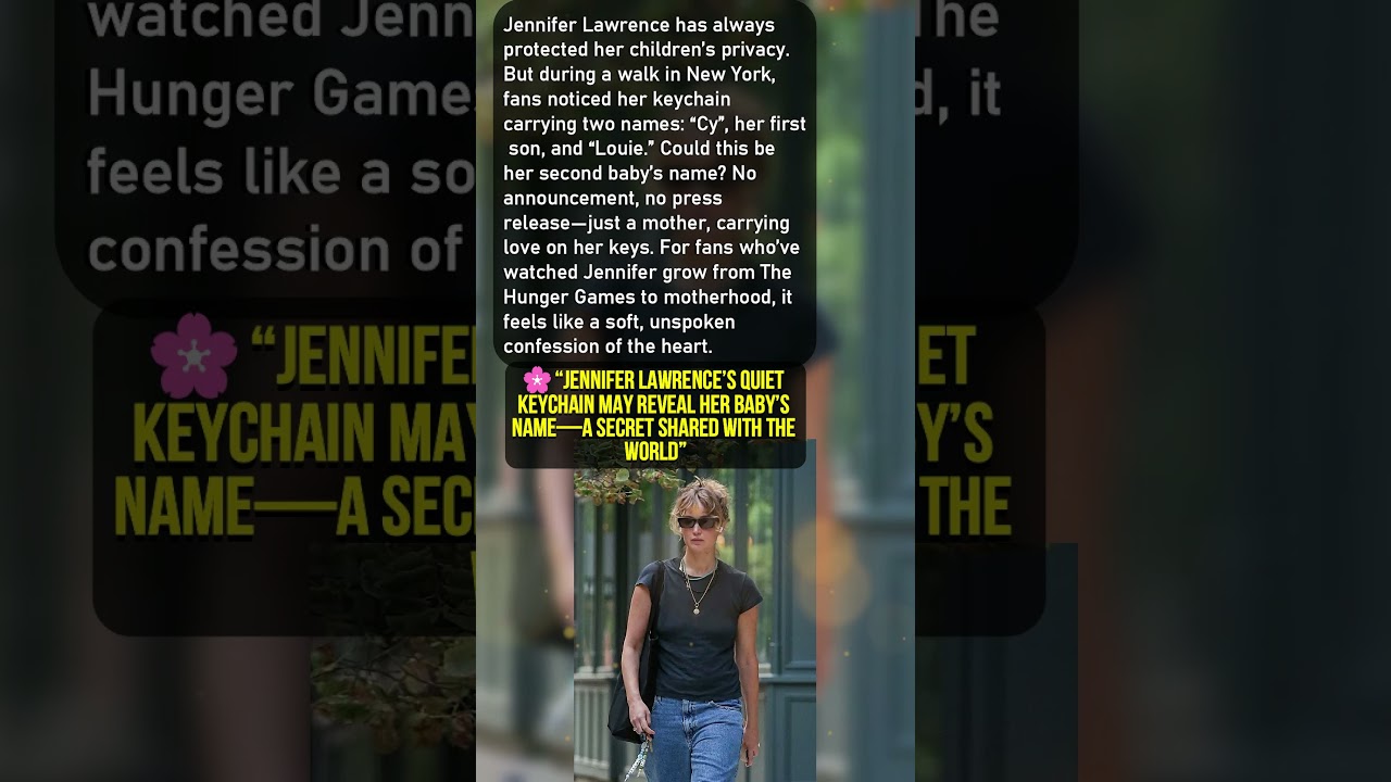 Jennifer Lawrence’s Quiet Keychain May Reveal Her Baby’s Name—A Secret Shared with the World