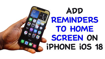 How to Add Reminders to Home Screen on iPhone