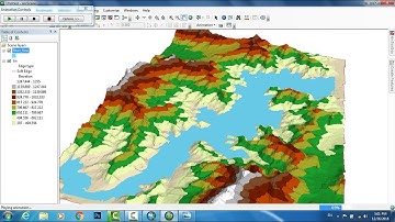 Flood Flow Animation in GIS || Animation of Flood Flow in 3D DEM || Floodplain