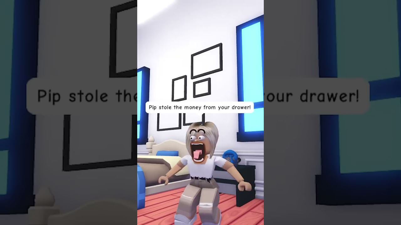 WHEN YOUR SISTER TRIES TO HURT YOU #roblox #shorts #adoptme