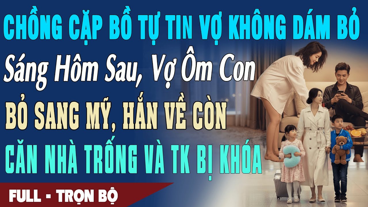 ❤️ Truyện Ngôn Tình CHỒNG CẶP BỒ TỰ TIN VỢ KO DÁM BỎ Hôm Sau Vợ Ôm Con Đi Mỹ Hắn Về Còn Nhà Trống