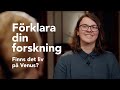 Förklara din forskning 2021 - Finns det liv på Venus med Moa Persson