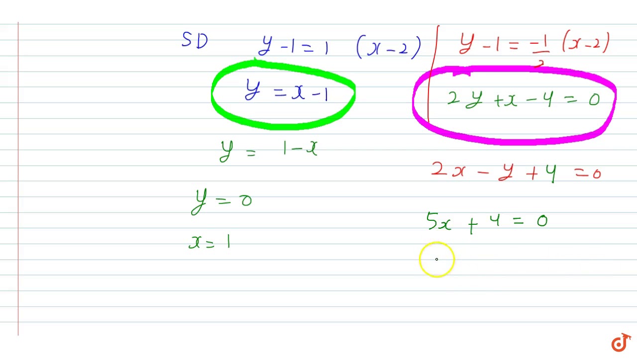 Consider a triangle ABC with sides AB and AC having the equations `L_1 ...
