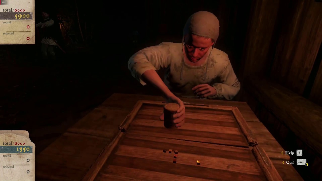 Give the necklace back to Sir Hans Play dice in bandits camp for