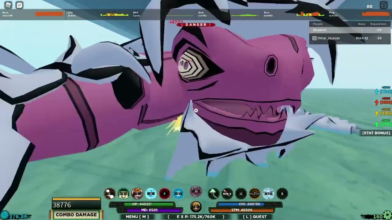 Fighting Sparky Gen 3 Tentacion - Shindo Life