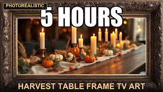 Harvest Table Frame TV Art 🌾 Full Screen Frame | Rustic Thanksgiving Harvest 5 Hours screenshot 5