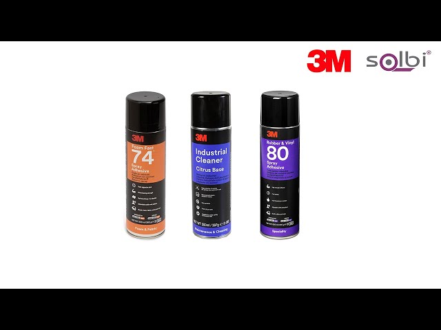 3M™ ADHESIVES SPRAYS 74™ FOAMS 80™, RUBBER - VINYL AND INDUSTRIAL CLEANER  CITRUS BASE™ 