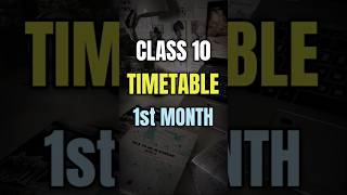 Toppers timetable for class 10 🔥| class 10 timetable 2027 | #shorts #class10