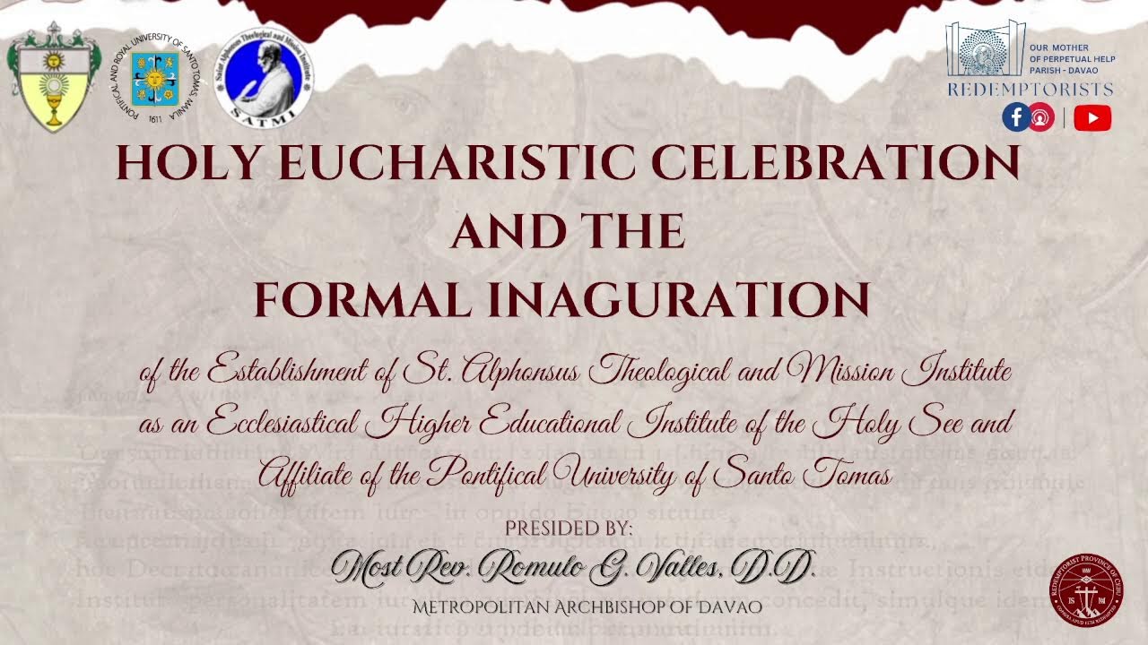 Holy Eucharistic Celebration and the Formal Inaguration