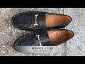 Video: Moccasin shoe Berwick 5285 blue navy leather crocodile print finish