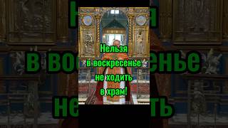 Нельзя в воскресенье не ходить в храм #проповедь #духовнаяжизнь #shorts