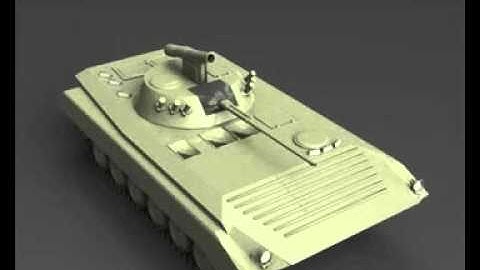 3D Model BMP 2 Soviet Infantry Combat Vehicle Review