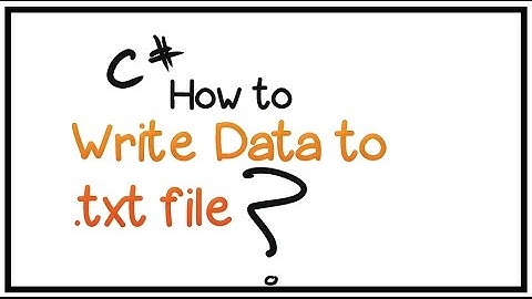 C# Tutorial - Part 24 - Fastest way to write data into a .txt file