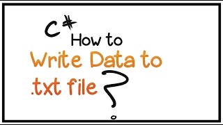 C# Tutorial - Part 24 - Fastest way to write data into a .txt file