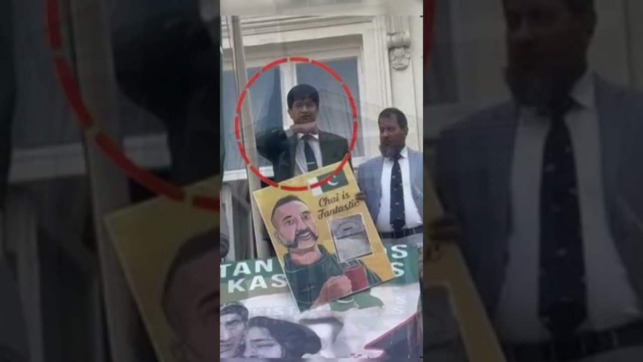 Pakistani Diplomat's Shocking Gesture at London Protest Sparks Outrage! | 