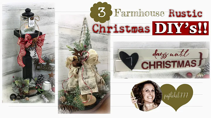 DIY Farmhouse Rustic Christmas Crafts | DIY Dollar Tree Christmas Crafts |  Friend Friday Hop