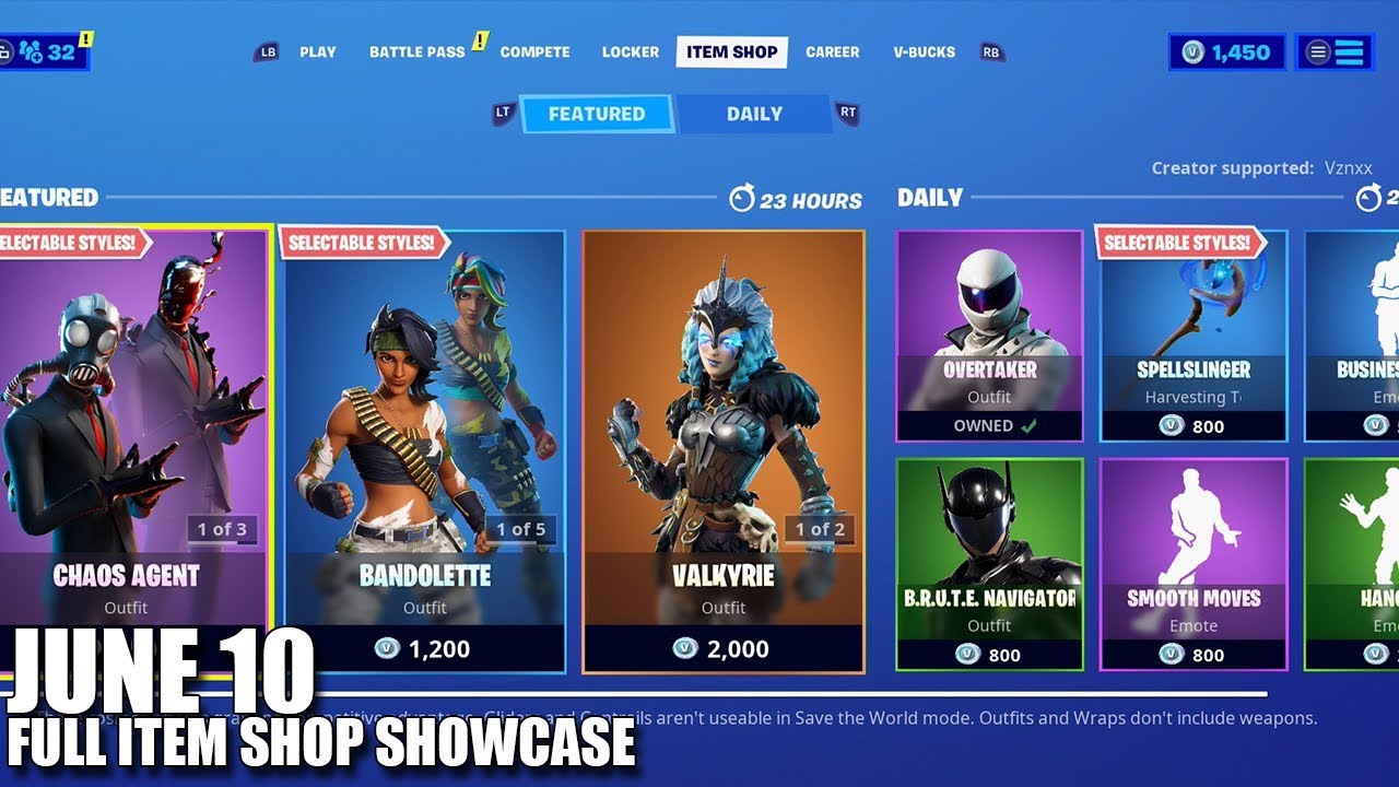 fortnite store yesterday