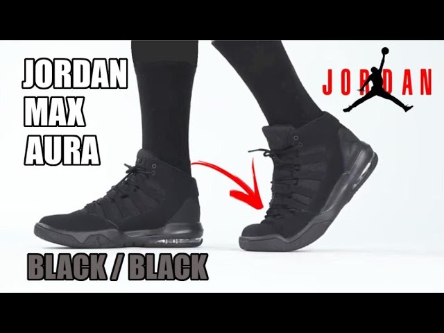 black jordans max aura