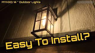 Unboxing & Installing MYHXQ 14' Outdoor Lights! Black Modern Shed Wall Mount Sconce Day/Night Review
