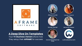 Celebrity A Deep Dive On AFRAME Templates - 4 TC Business Owners share how they setup their AFRAME for success Wealth