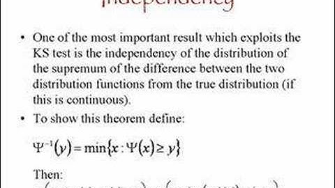 The Kolmogorov-Smirnov test