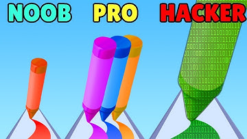 NOOB vs PRO vs HACKER in Pencil Rush 3D