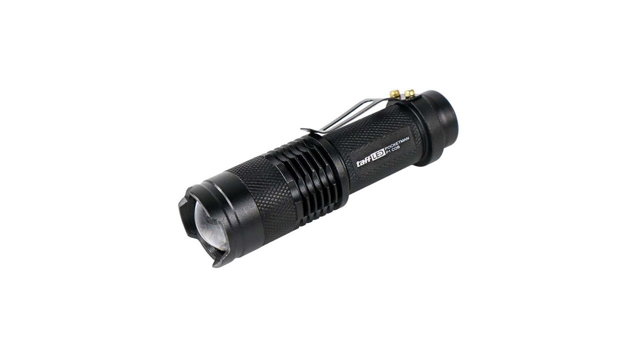 TaffLED Senter LED 3800 Lumens Waterproof Pocketman COB Zoomable - P1 - OMFL3SBK