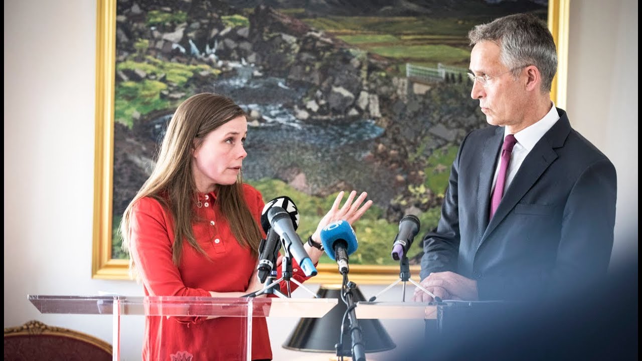 NATO Secretary General with the Prime Minister of 🇮🇸Iceland Katrín ...