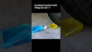 Crushing Crunchy &amp; Soft Things by Car! #shorts #crushing #asmr #crunchy
