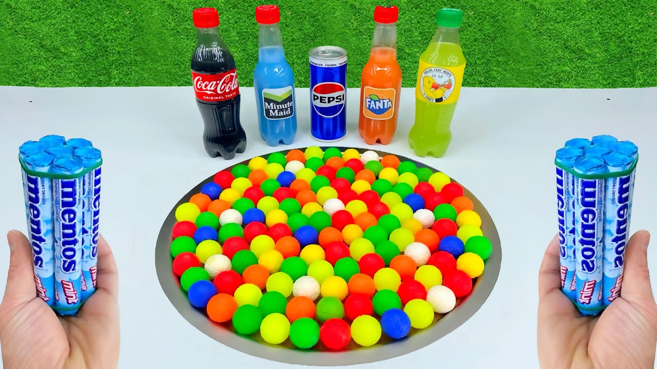 Миниатюрные пластиковые шарики против популярных газировок!!! Fruko, Sprite, Fanta, Coca Cola, Ye...