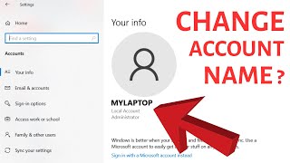 How To Change Account Name On Windows 10 Easily | How To Change User Name In Windows 10 [2023]