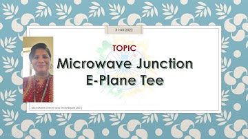 Microwave Junction : E- plane Tee