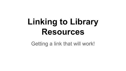 Linking to MPC Library Resources