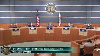 City of Culver City - Civil Service Commission Meeting - 1/7/2026