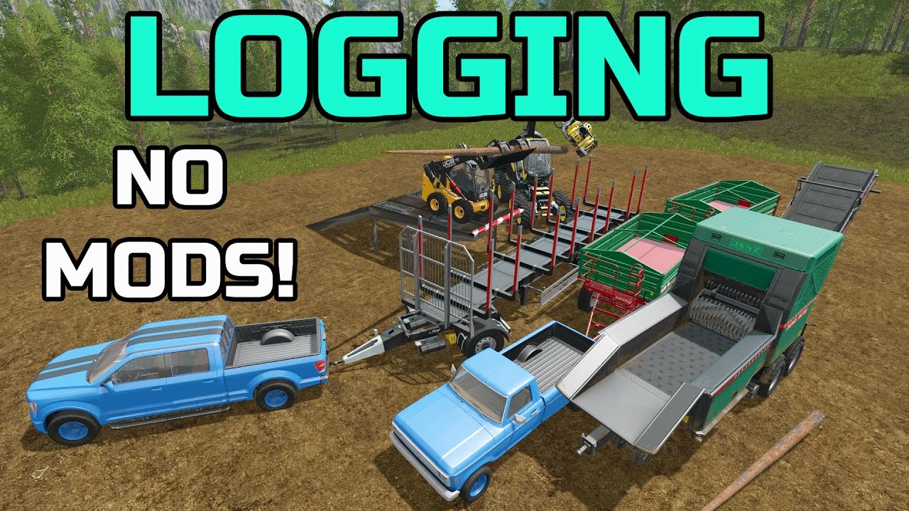lets play a little game FARMING SIMULATOR 2017 | LOGGING WITH NO MODS | MULTIPLAYER