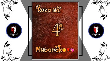Roza No.4 Mubarak | Mahe Ramzan 2023 Status | 4 Sehri Mubarak | Ramdan Mubarak 2023 Status #shorts