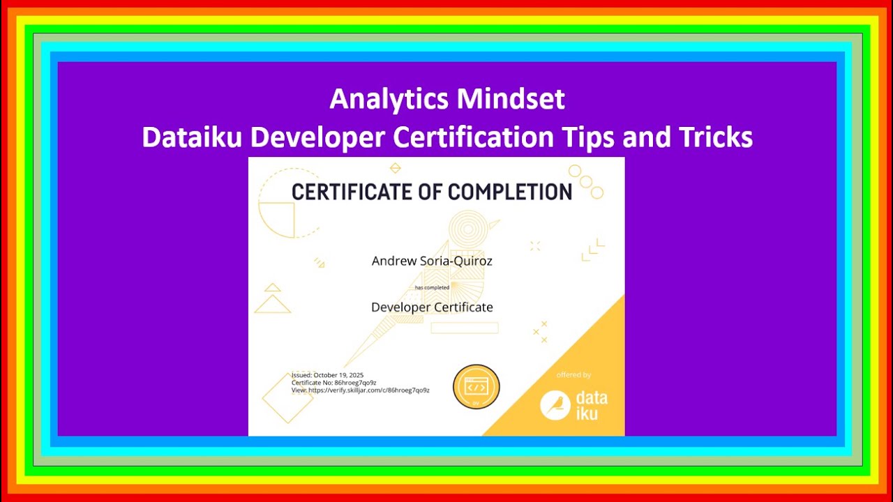 Dataiku Developer Certification Tips and Tricks