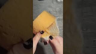 soapy scour off #asmr #spongeasmr #spongeripping #oddlysatisfying  #asmrcommunity #soapysponge