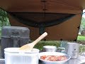 女ソロキャンプ ハンモック泊と兵式飯盒で白いご飯をたくさん食べるキャンプ