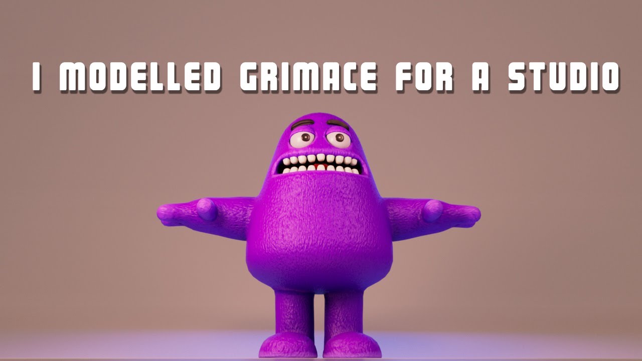 I modelled Grimace for a Studio - YouTube