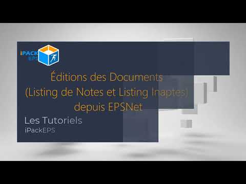 [Tutoriel iPackEPS] interface Professeur - Éditions Documents  Administratifs depuis EPSNet