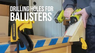 Drilling Angled Handrail Holes For Balusters  Stair Renovation Part 23